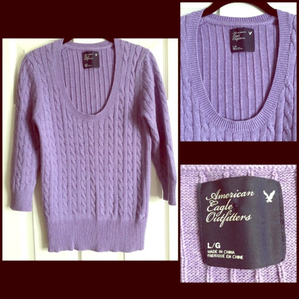 Purple American Eagle Outfitters fitted sweater